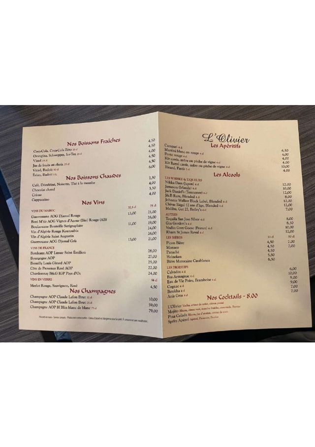 PDF Menu page 1