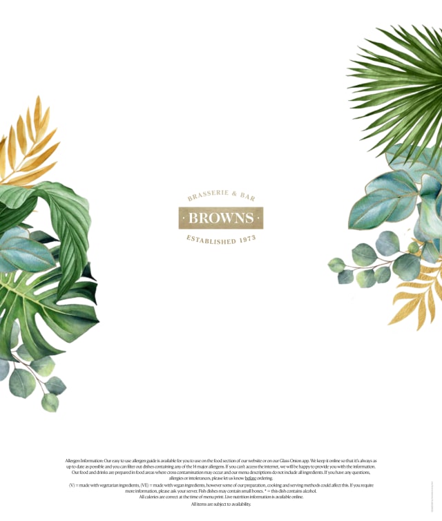Menus 2025 - Browns Brasserie & Bar Beaconsfield in Beaconsfield | TheFork