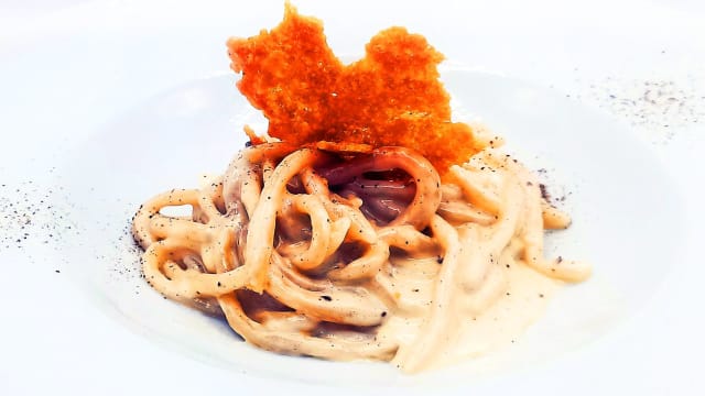 Pici cacio e pepe al Capriccio di Tartufo - John Tartarino, Follonica