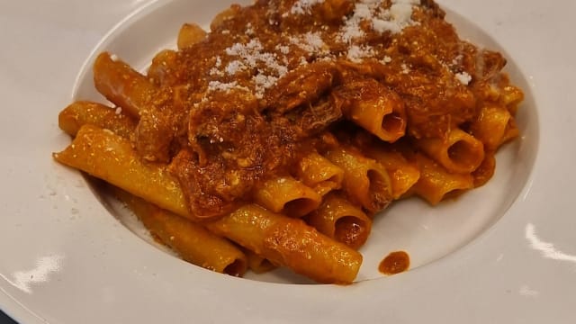 hand broken candele with neapolitan ragù - Sea Front Pasta Bar, Naples