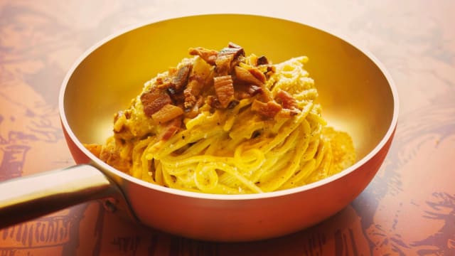 Spaghetti Carbonara - La Fraschetta di Grottaperfetta, Rome