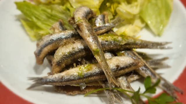 Boquerones fritos - La Abadia, Madrid