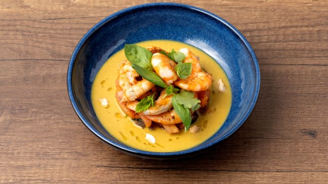 Curry coco de crevettes - Octant, Paris