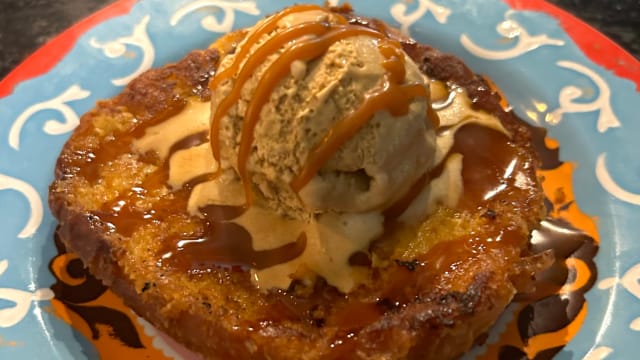 Brioche façon pain perdu & glace caramel - La Piscine Saint Louis, Paris