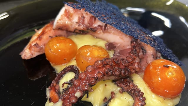 Polpo croccante con pomodorini su crema di patate - San Remo, Malcesine