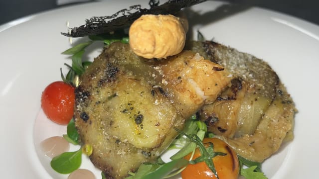 Turbante di branzino in camicia di melanzane al forno  - San Remo