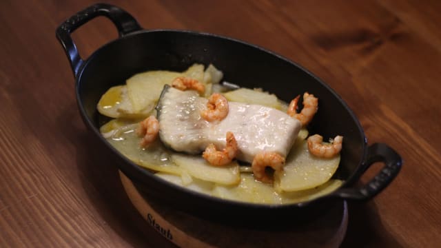 Turbot amb gambetes a l'allet - Cal Trumfo