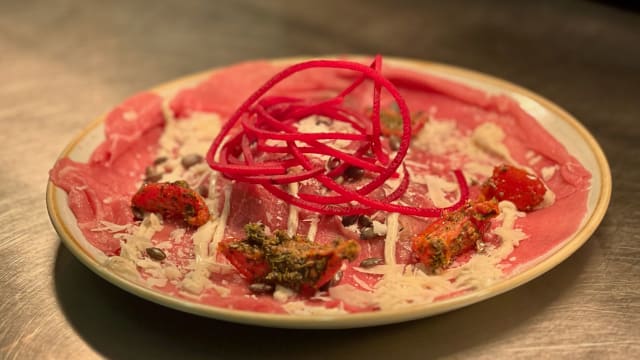 Carpaccio van rund - Brasserie Spiegelaar, Leeuwarden