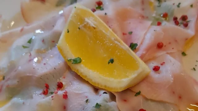 Carpaccio Di Pesce Spada Affumicato - Osteria Cadevilla, Genoa