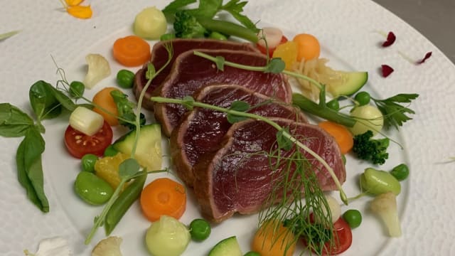 tataki di tonno con verdure marinate - Andreas Restaurant, Taormina