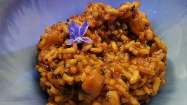 Arroz “Bajo Guía” con fondo de galeras, chocos y langostinos de Sanlúcar - Surtopía, Madrid