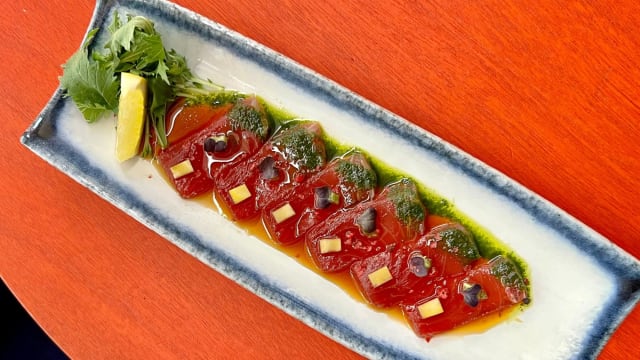 Tuna carpaccio - SHIN Traditional Japanese Flavours & Matcha, Rotterdam