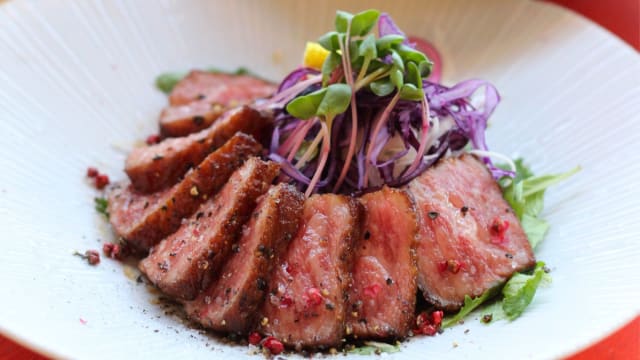 Grilled wagyu beef from kagoshima, japan (80gr) - SHIN Traditional Japanese Flavours & Matcha, Rotterdam