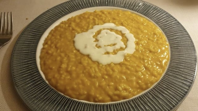 Risotto alla Zucca Mantovana con Cema di Formaggio - Ristorante dal Re, Milan