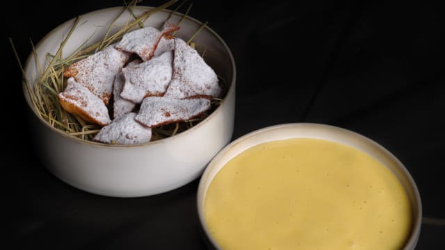 Pansarole di apricale con zabaione al vermentino - Pressafuoco