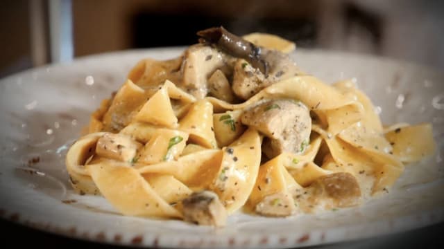 Pappardelle à la crème de truffe et cèpes - Colisée 56 - Bistrot Chic, Paris