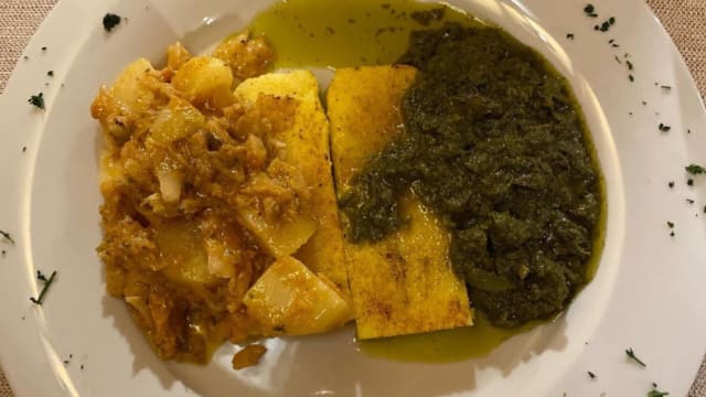 polenta e lumache e polenta e baccalà - La Peará