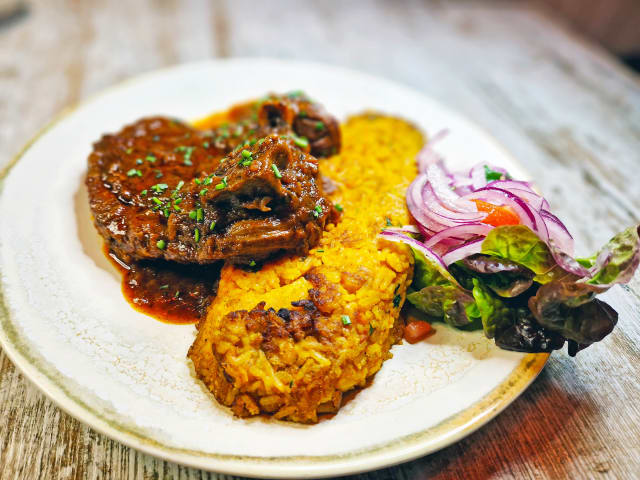 Tacu Tacu - Lomito Al Jugo (Lomo Fino) - Barrio Santo, Barcelona