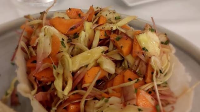 Segato di carciofi morelli in cialda di parmigiano  - La Falterona, Florence