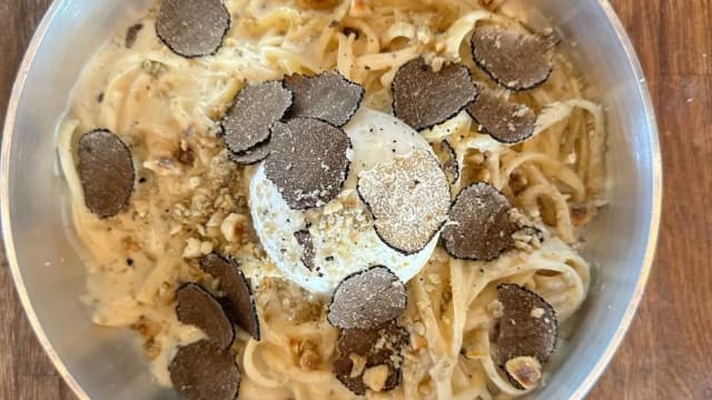 Summer Truffle and Burrata Linguine - Lombardi, Paris