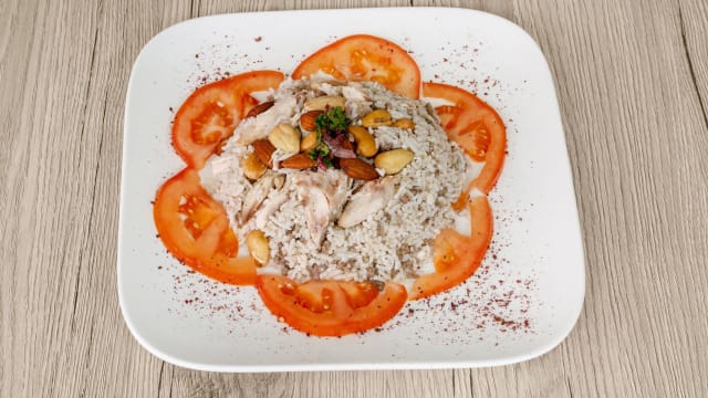 Poulet avec du riz a l’orientale - Le Comptoir du Liban