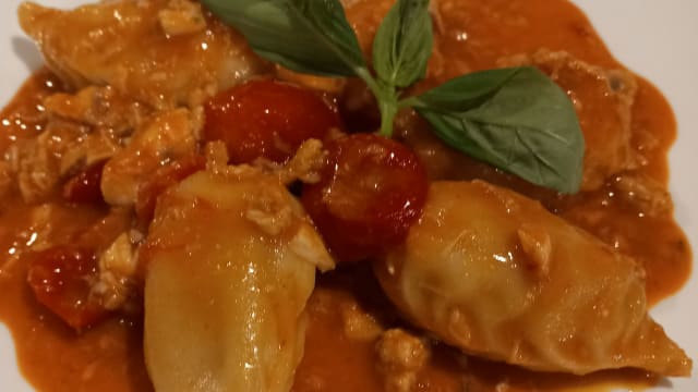 Ravioli ripieni di ombrina - Il Cortile - Ristorante Di Pesce, Genzano Di Roma