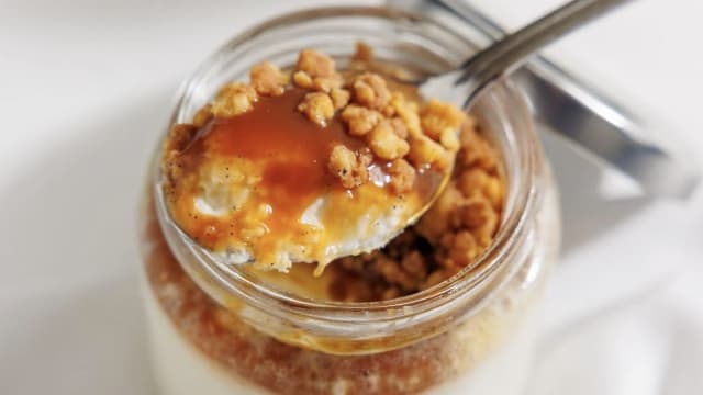 Panna cotta vera e caramello salato - Bianca Trattoria, Rome