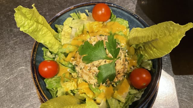 Salade de poulet tiède à la coriandre - Le Flore en L'Ile, Paris