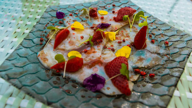 Smoked cod carpaccio  - El jardinet del Born, Barcelona