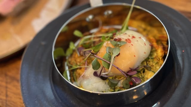 Frittata de courgette et oeuf parfait  - Chez toi, Levallois-Perret