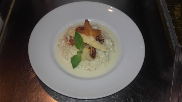 Le risotto aux noix de Saint Jacques, crème de prosecco - L'Atelier - Montreuil, Montreuil