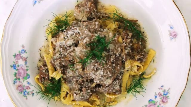 Fettuccine con picchiapò in bianco - La Palazzina