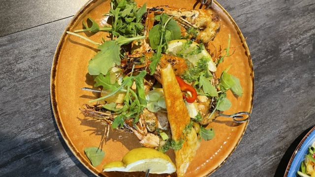 Gemarineerde gamba’s van de chef - Gastrocafe Santiago, Vlissingen