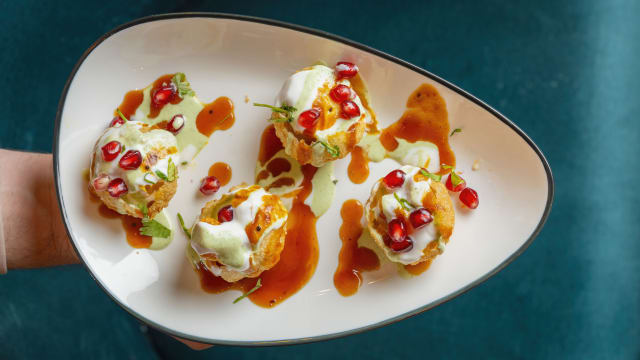 Dahi puri - Patang cuisine indienne, Paris