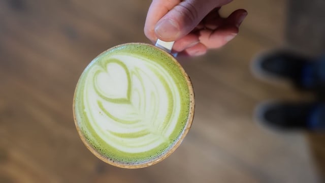 Matcha latte chaud - Acapella Coffee Shop, Toulouse