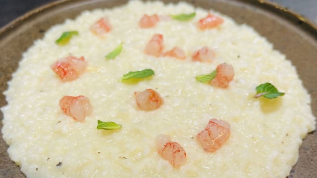 Risotto carnaroli di Maremma, cacio pepe e gambero rosso  - Oltre il Gusto - Castiglione Della Pescaia