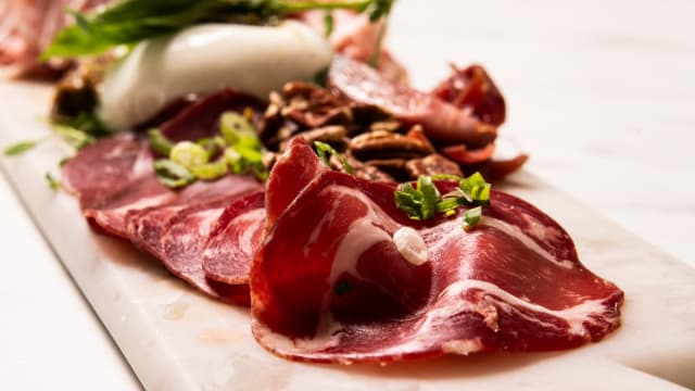 Planche à l'italienne: Planche à partager: Coppa / buratta / pancetta - OPA - Restaurant Bistronomique - Lesquin, Lesquin