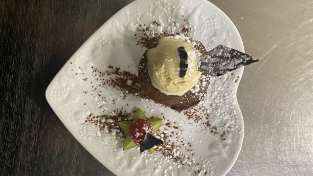 Cœur coulant au chocolat de Guayaquil , glace à la vanille - CCommeÇa