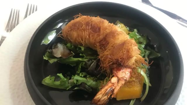 La gambas, xxl, flambées au whisky - Les Pléiades