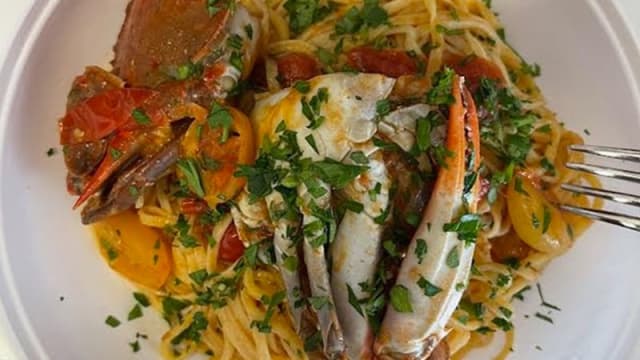 Tagliatelle al granchio blu