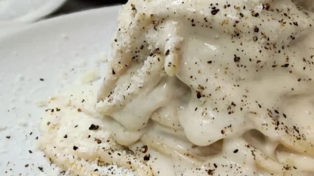 Tonnarelli “cacio e pepe” con pecorino romano dop - La Pietra Scheggiata, Rome