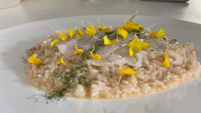 Risotto con carpaccio di scampi  - L’Ancora