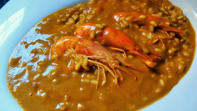 Arroz caldoso de sepia y gamba - Fonda Montserrat, Tarragona