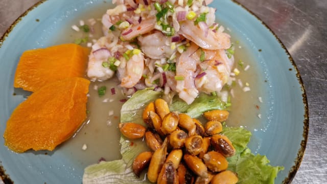 Ceviche de camarones - El Galliano