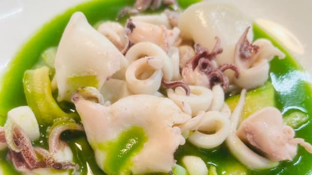 Insalata tiepida di seppie in guazzetto di zucchine - Hotel Ligure, Spotorno