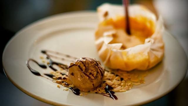 Sponge Cake with  Ice Cream and Port Wine - Meson Andaluz Lisboa, Lisbon