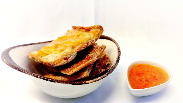 Pan de cristal con tomate - El Badiu - Hotel Badalona Tower