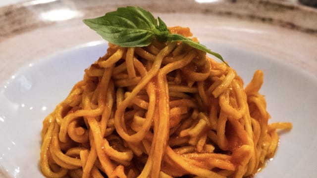 Spaghetti alla chitarra al pomodoro - Anima Osteria Italiana