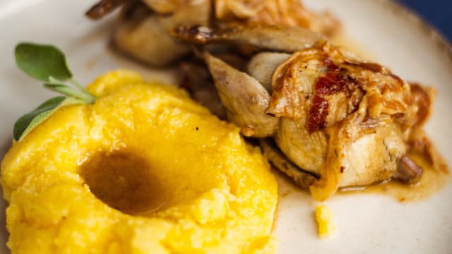 Quaglie arrosto con Polenta  - Piero e Lella, Bergamo