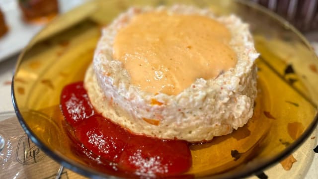 Ensaladilla cremosa la lupa con espuma de carabineros  - La Lupa, Madrid